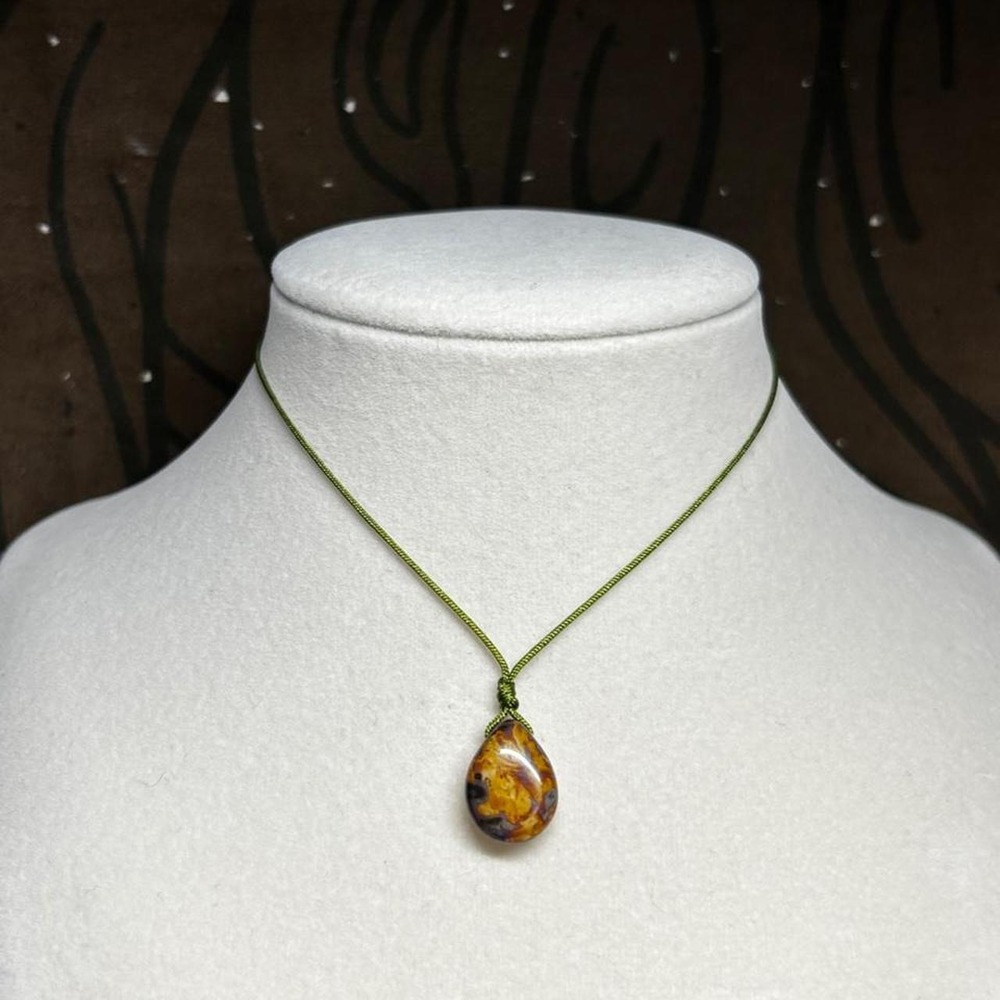 olive green earthy picasso czech glass nylon adjustable dainty boho chic indie